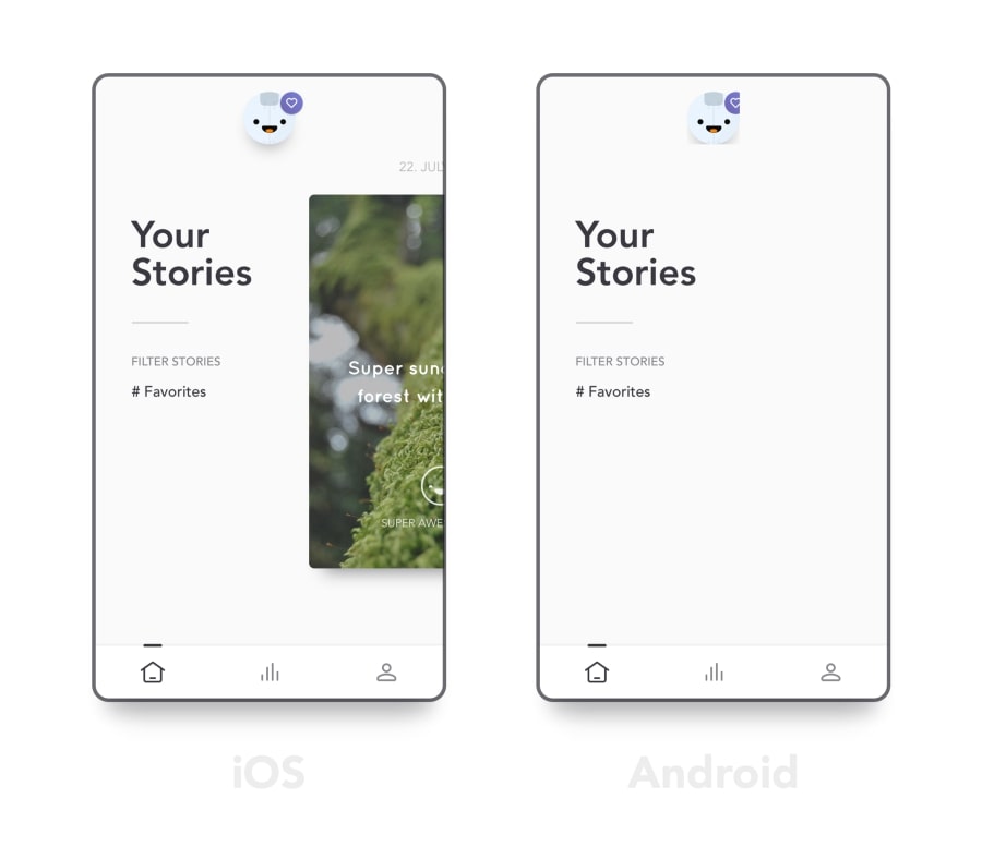 Differences between iOS and Android  before they moved to Flutter