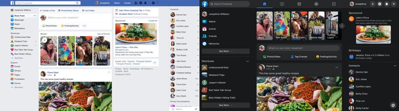 Facebook redesign