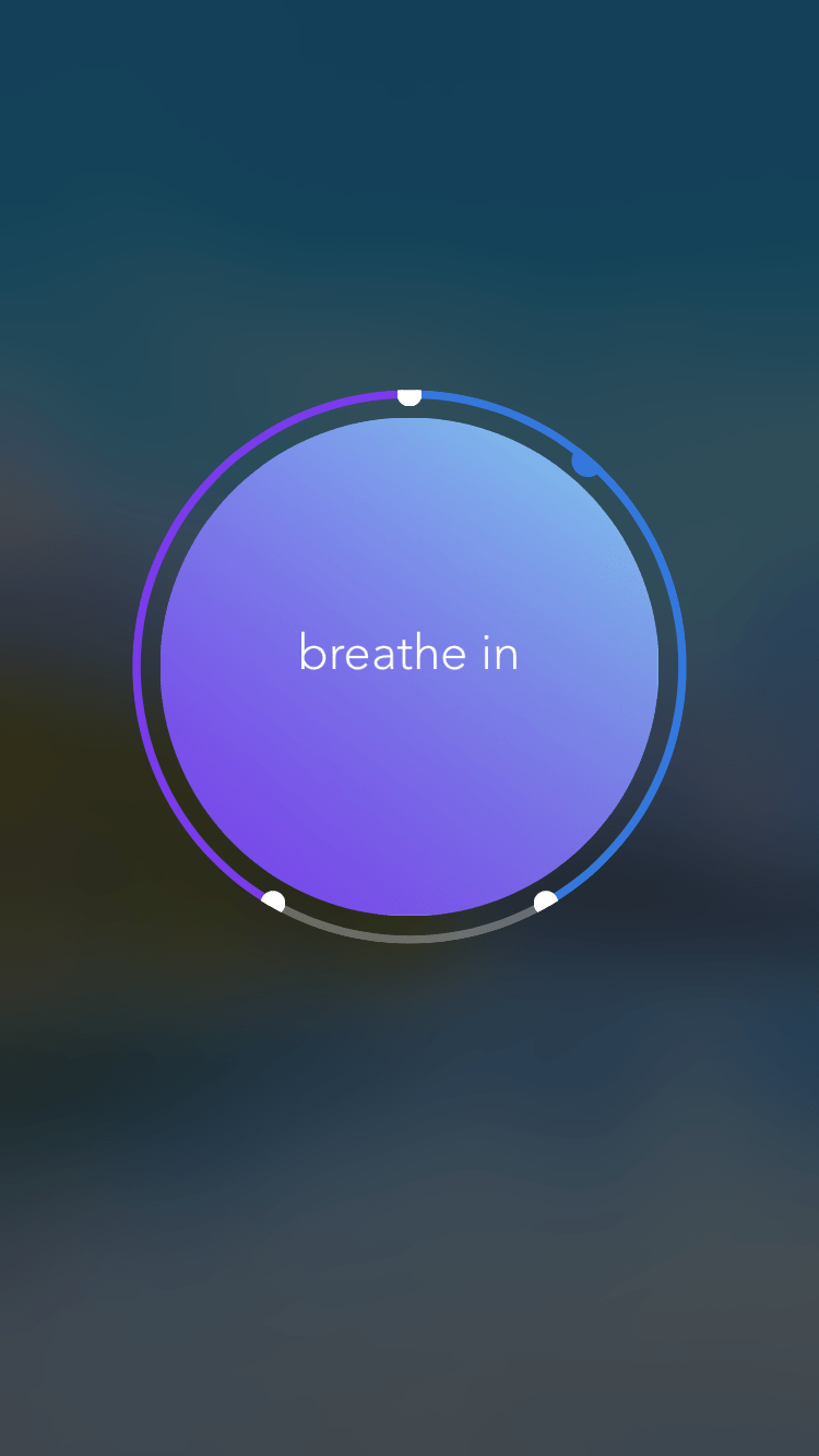 Meditation in the Calm app