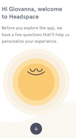 Personalization in Headspace app