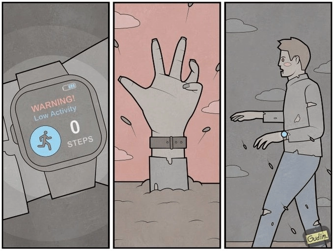 Zombie with a wearable device