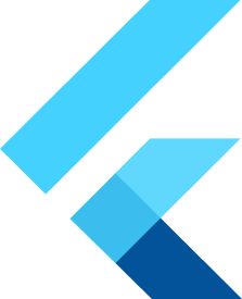 flutter logo with shadow